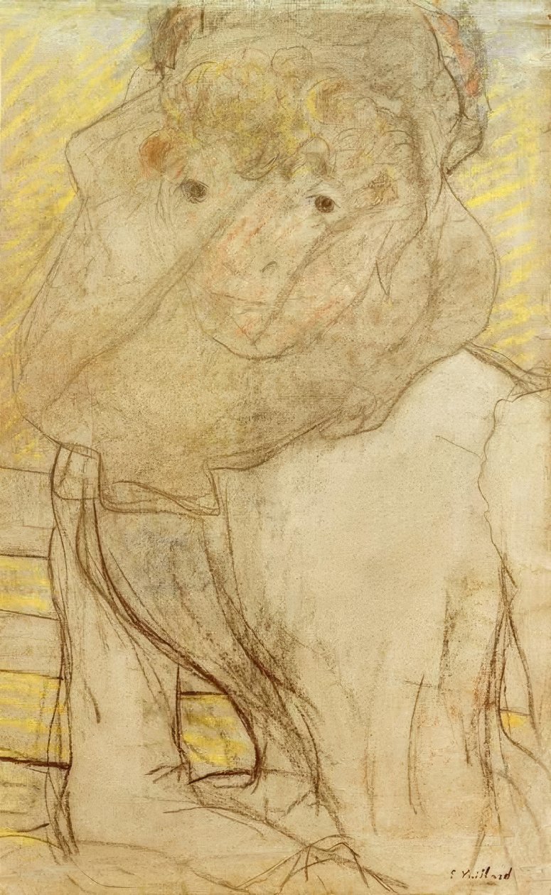 Młoda kobieta z fioletem autorstwa Edouard Vuillard
