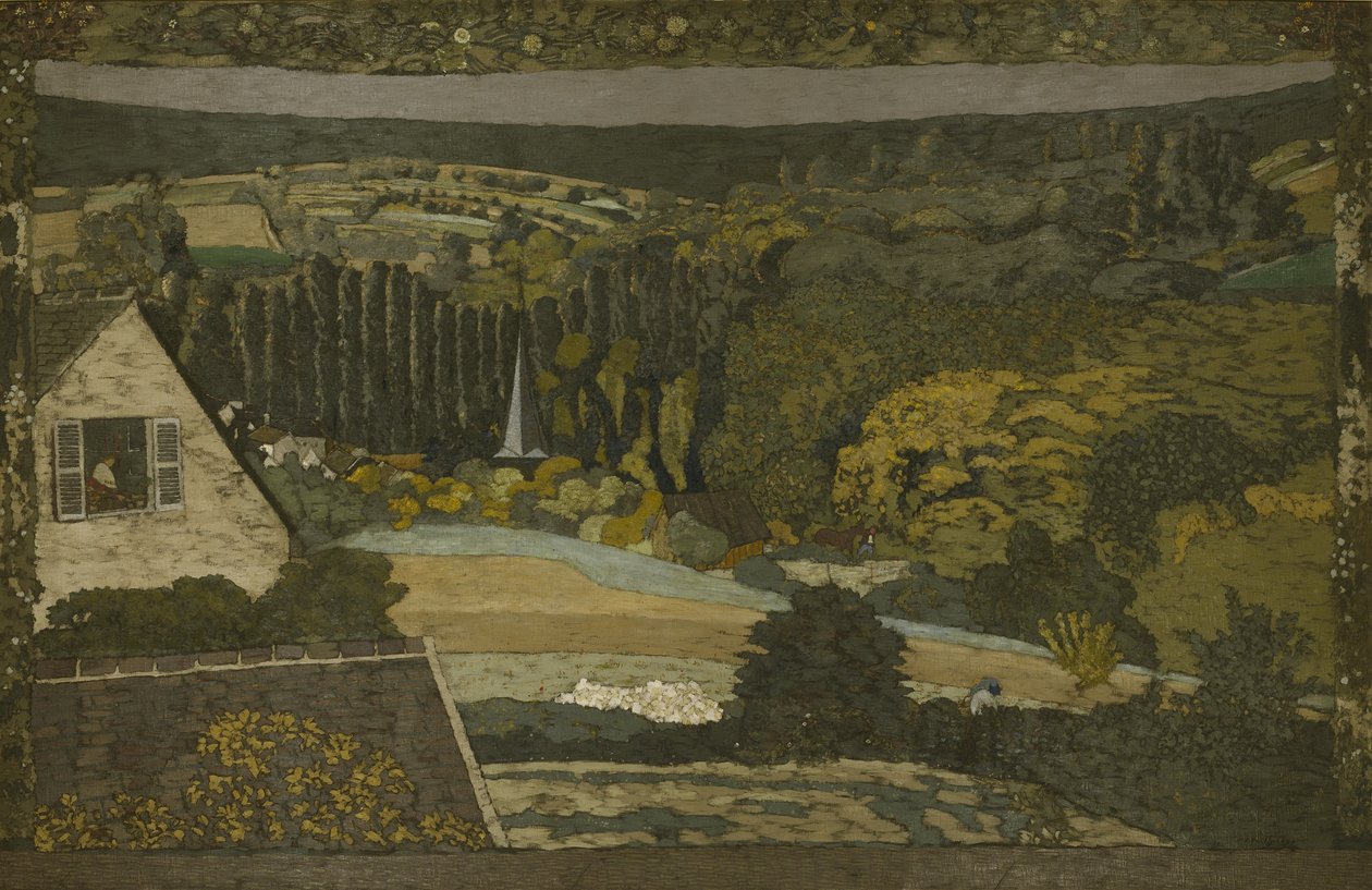 Krajobraz: okno z widokiem na las, 1899 autorstwa Edouard Vuillard