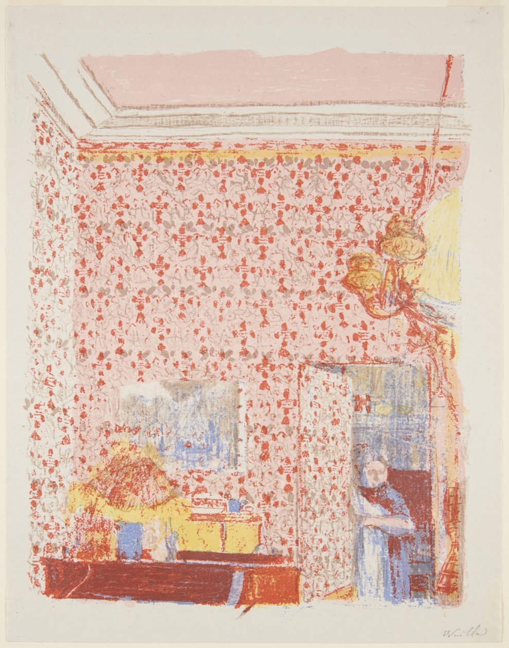 Landschaften und Innenräume: Innenraum mit rosa Tapete I autorstwa Edouard Vuillard