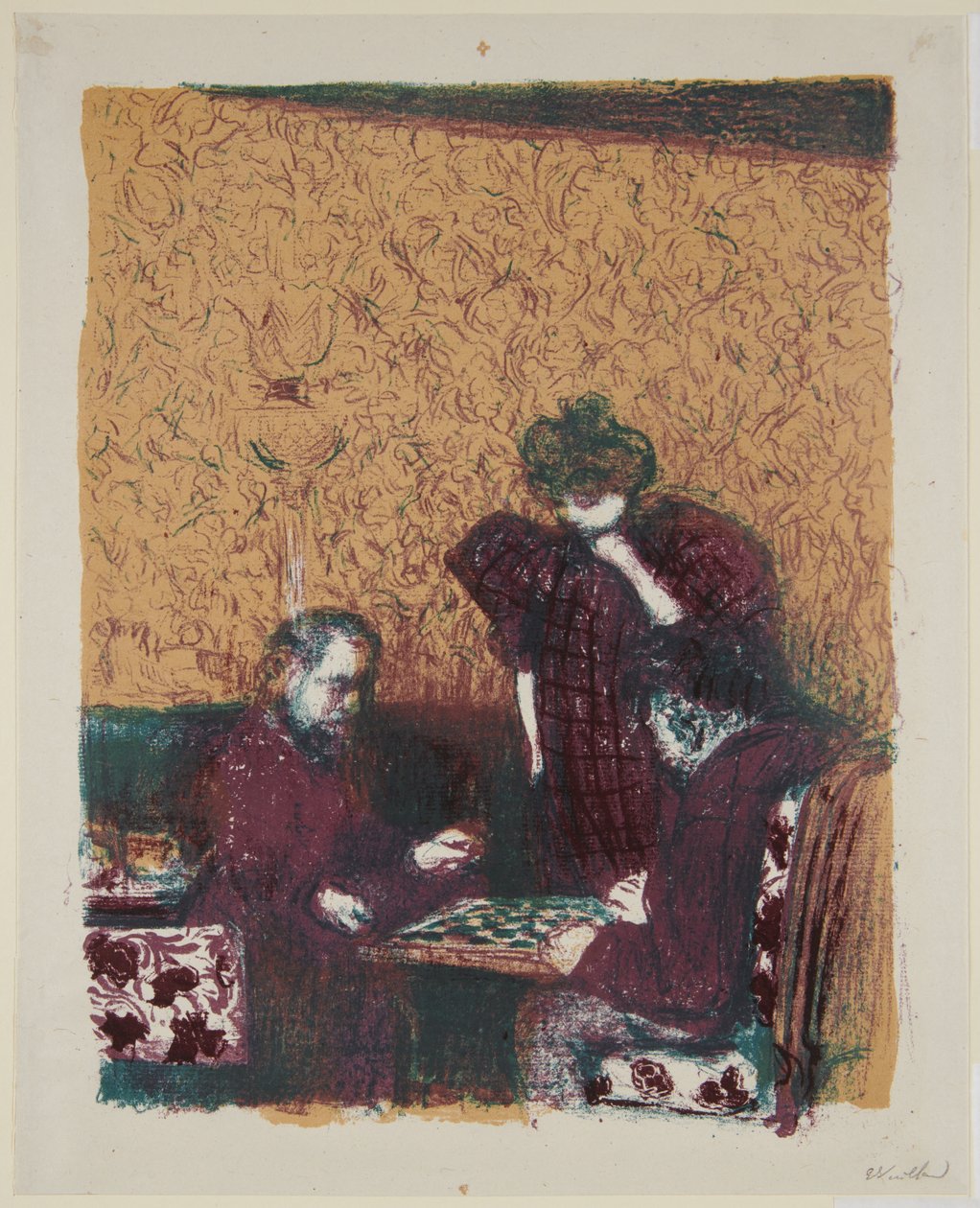 Landschaften und Innenräume: Das Dame-Spiel autorstwa Edouard Vuillard