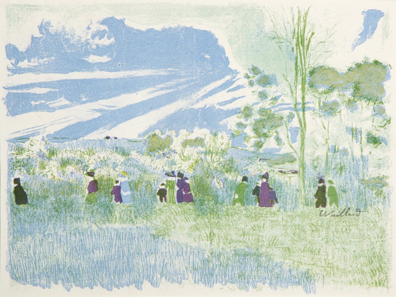 Krajobrazy i wnętrza: Przez pola autorstwa Edouard Vuillard