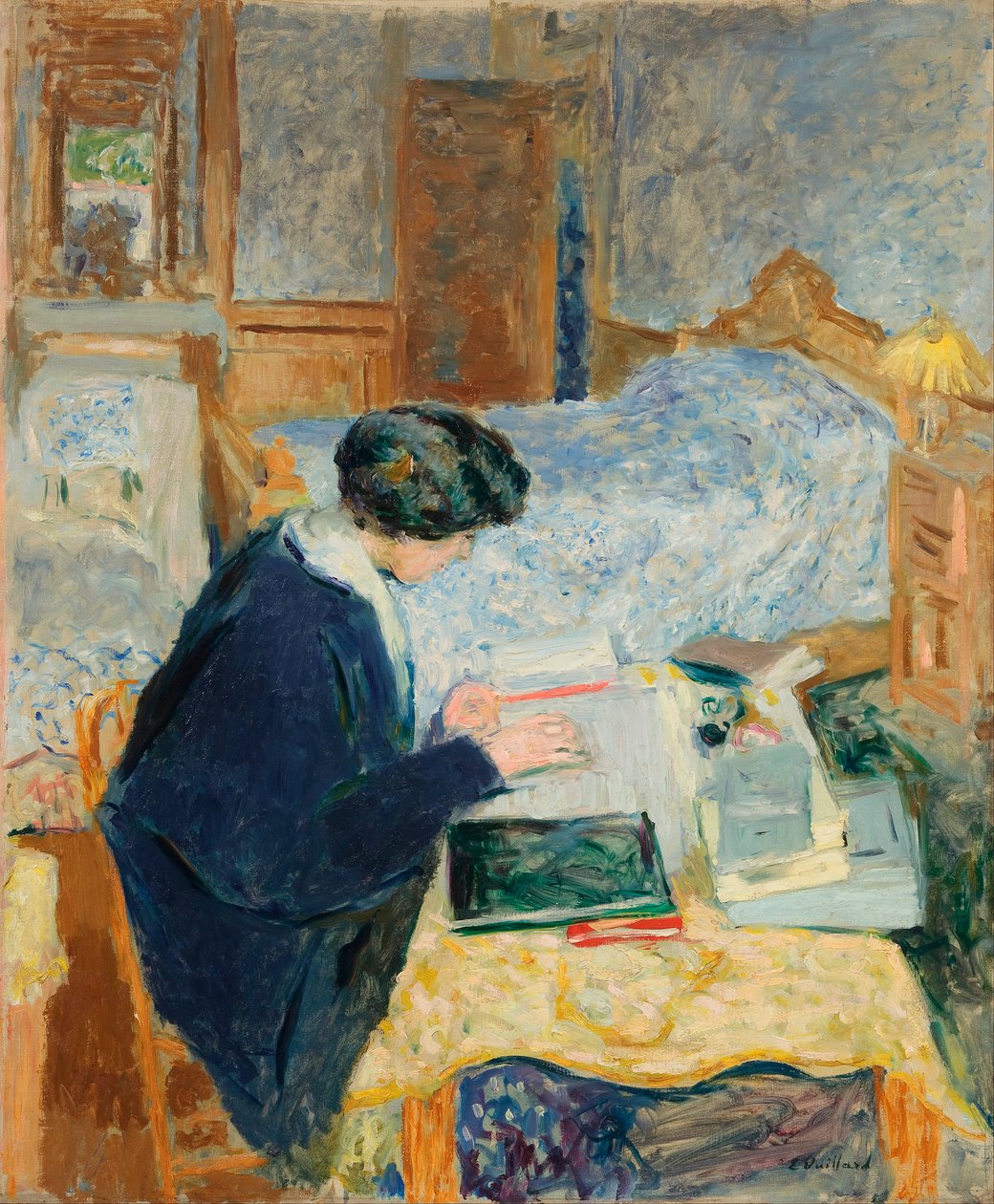 Lucy Hessel Reading - Vuillard, Edouard (1868-1940) - 1913 - Olej na płótnie - 100,2x82,9 - Muzeum Żydowskie, Nowy Jork autorstwa Edouard Vuillard