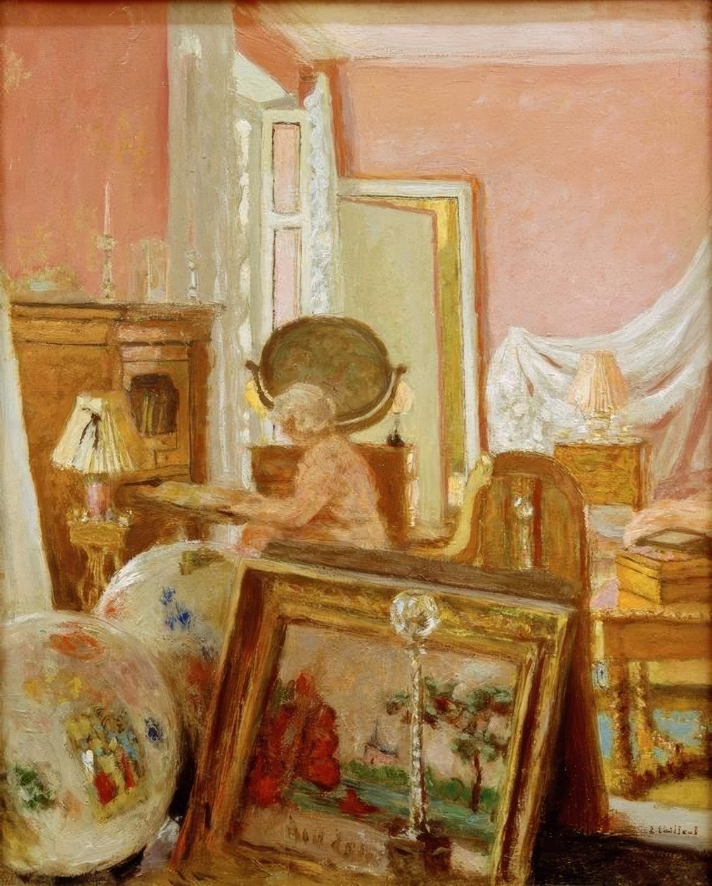 Madame Hessel w pokoju w Les Clayes autorstwa Edouard Vuillard