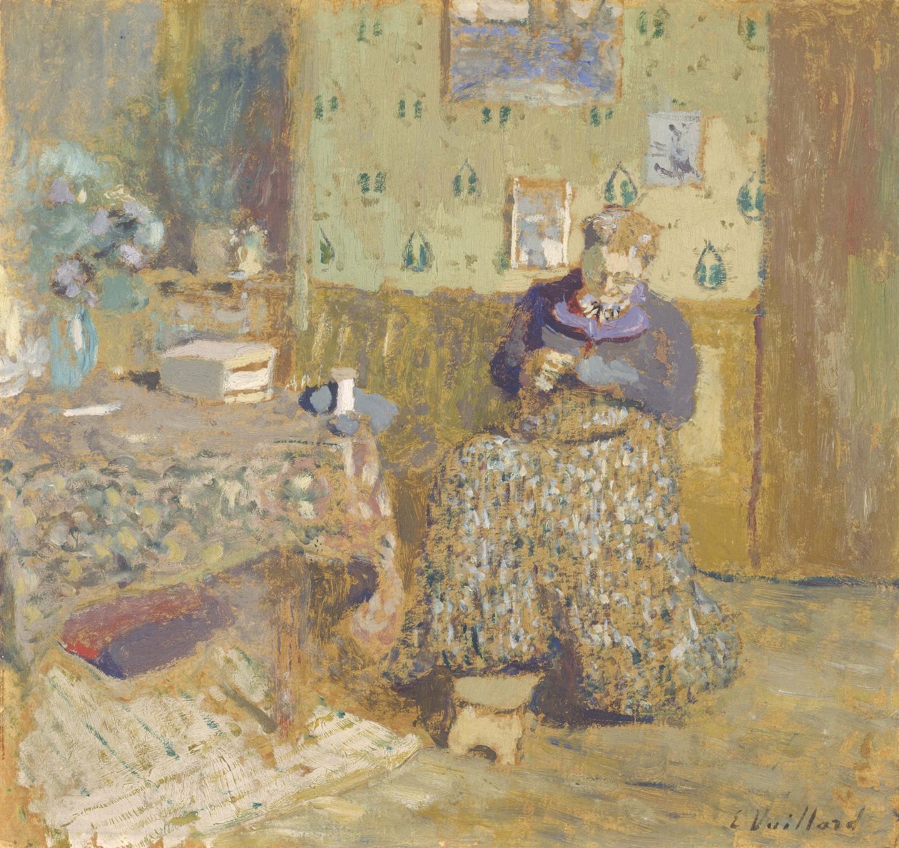 Szwalnia Madame Vuillard, 1920 autorstwa Edouard Vuillard
