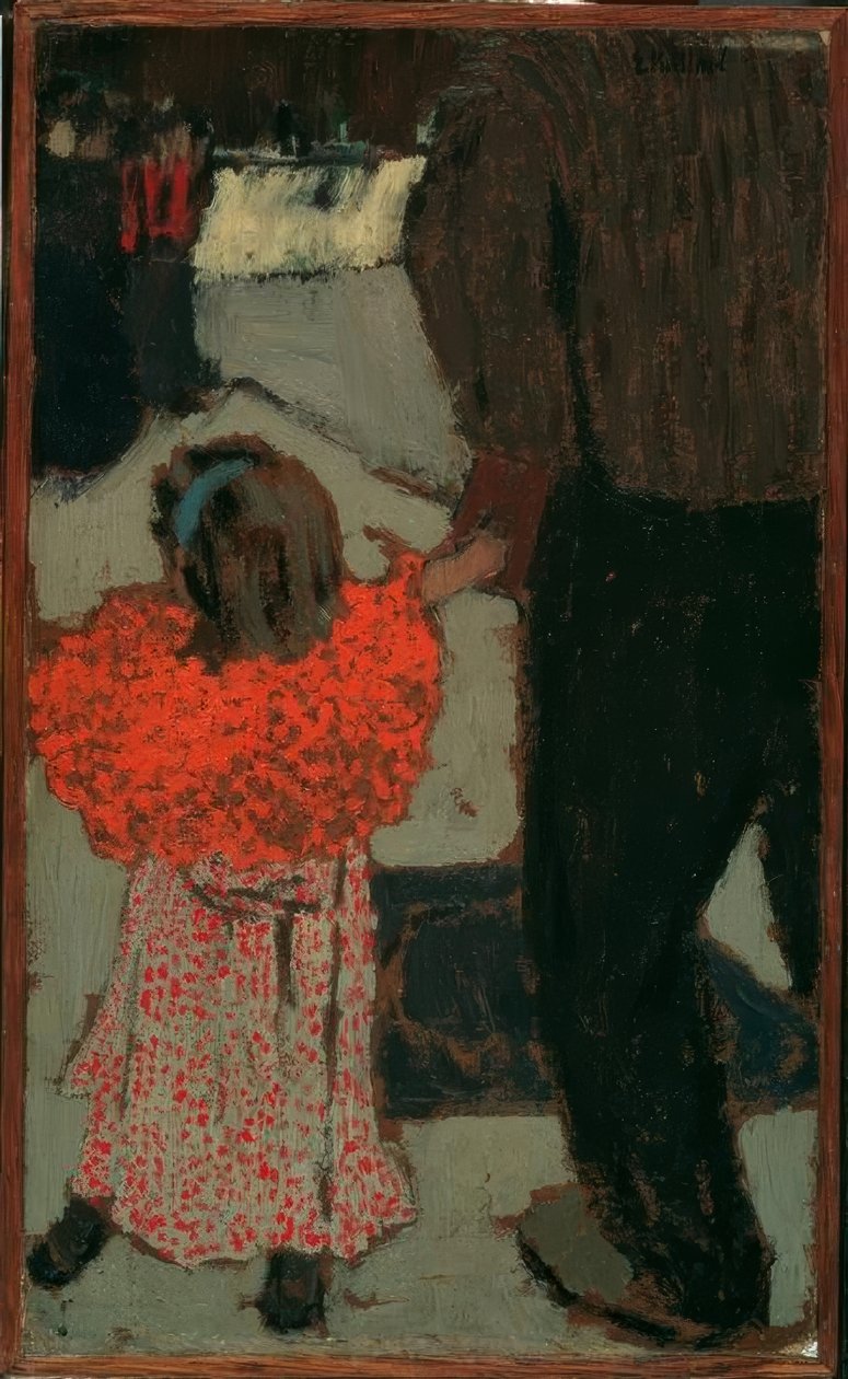 Dziewczyna w czerwonym szaliku autorstwa Edouard Vuillard