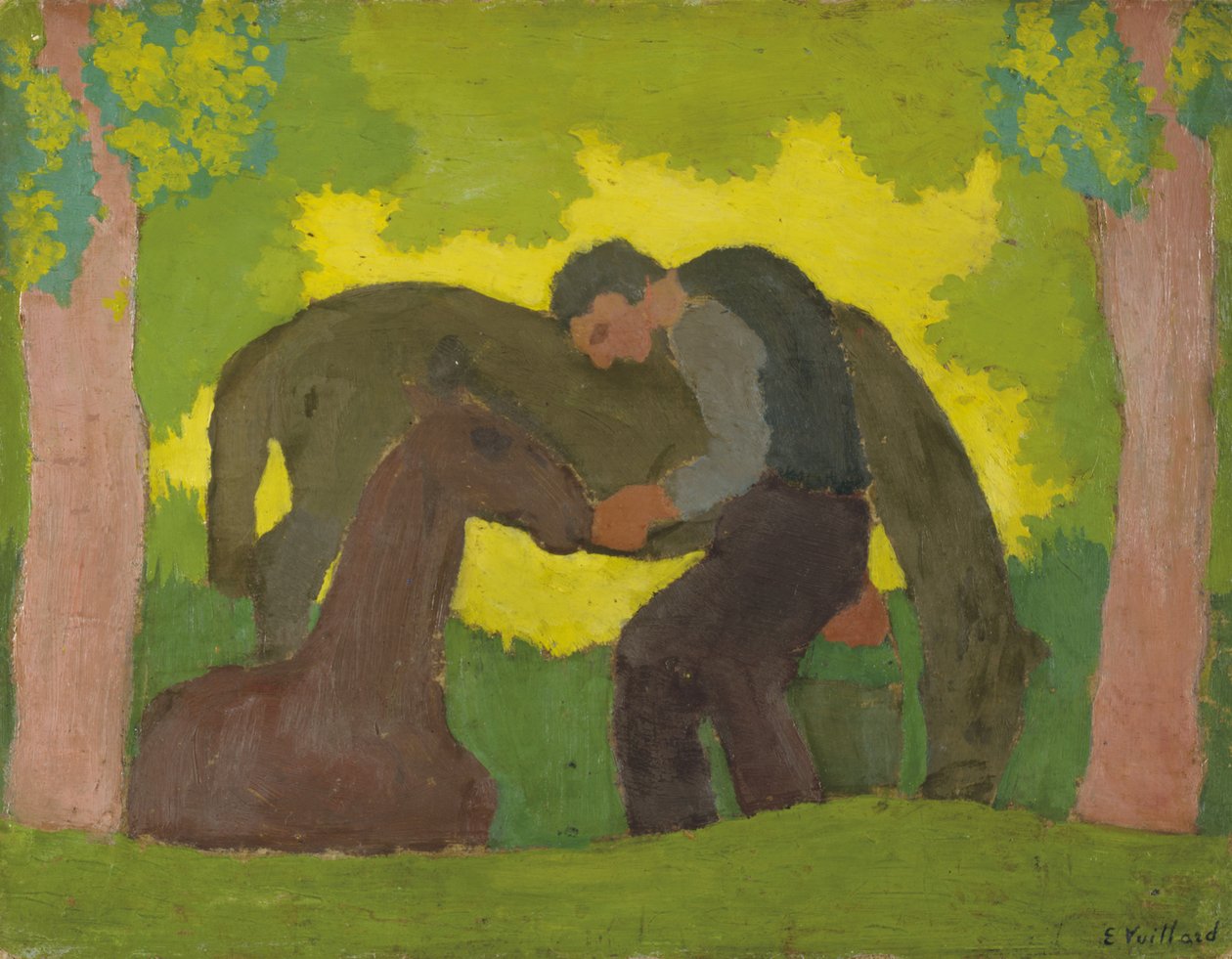 Człowiek z dwoma końmi, 1890 autorstwa Edouard Vuillard