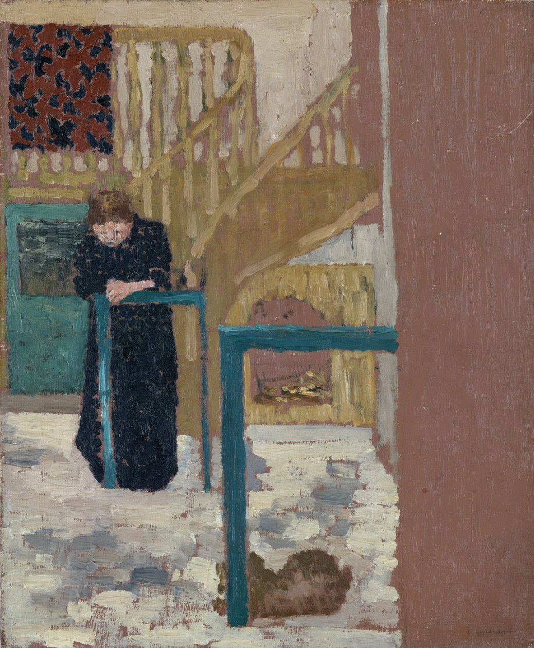 Mme Vuillard w pracowni scenografów, 1893-94 autorstwa Edouard Vuillard