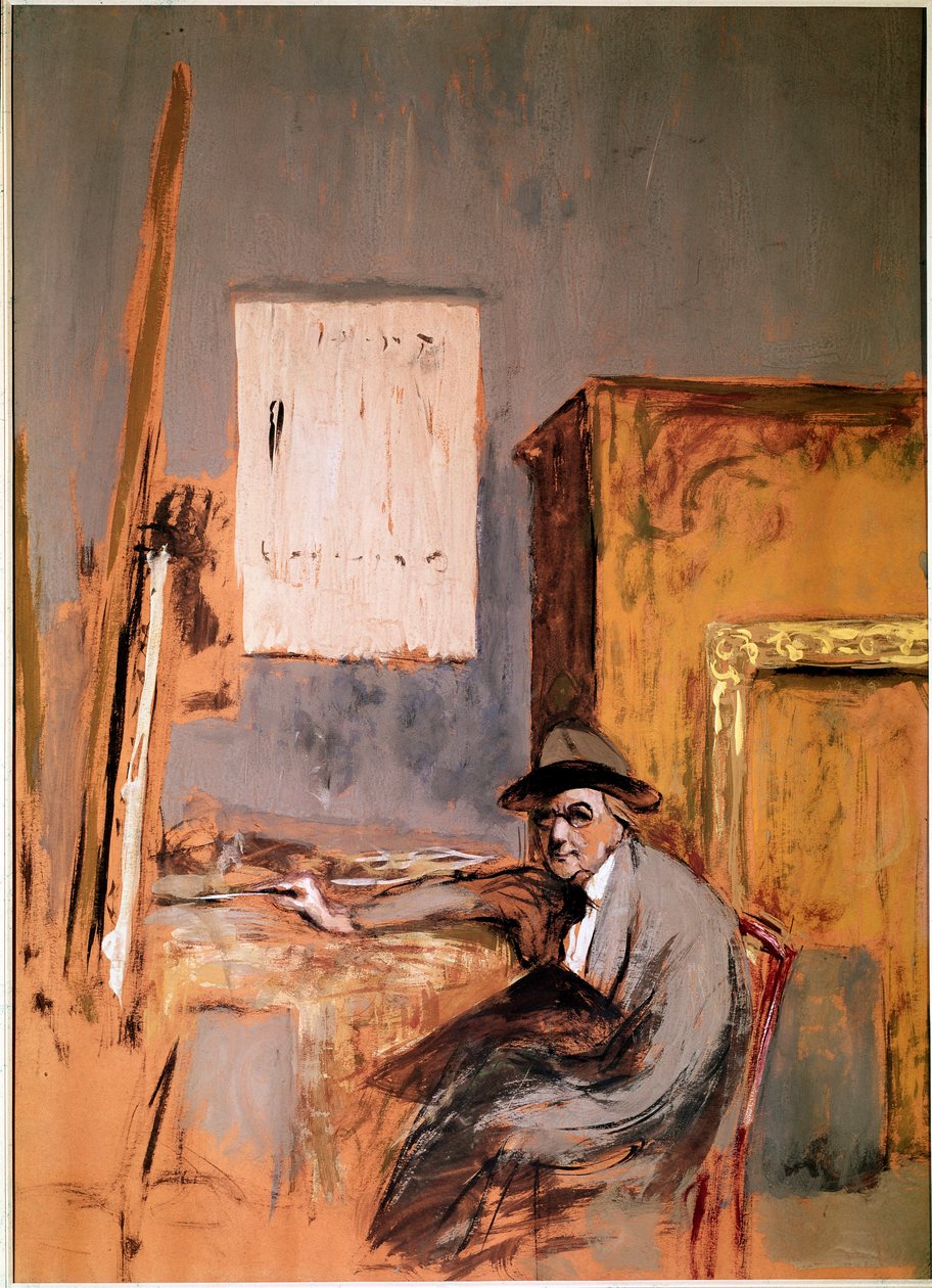 Portret malarza Jean Louis Forain w jego pracowni autorstwa Edouard Vuillard