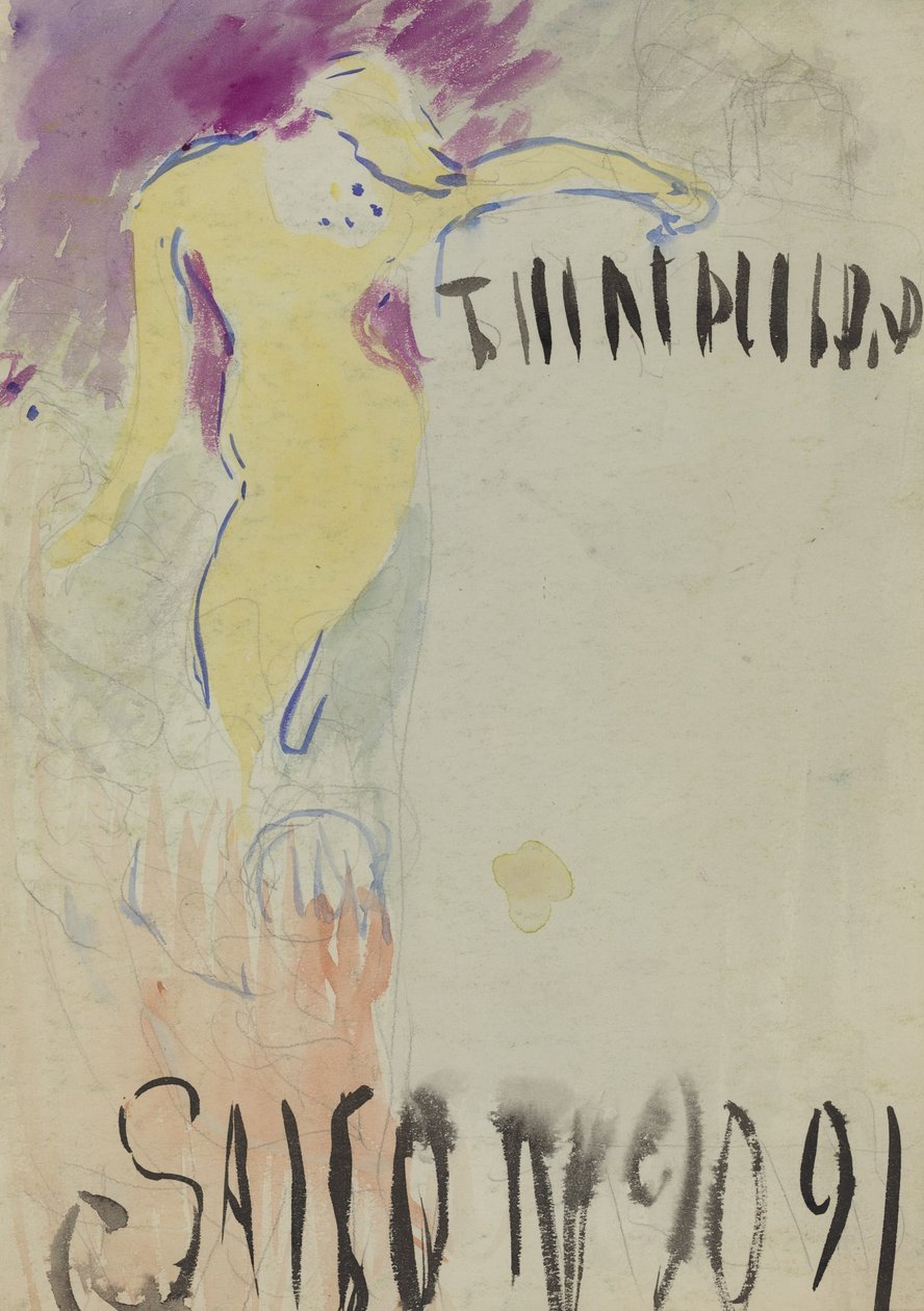 Projekt programu dla Théâtre Libre [verso] autorstwa Edouard Vuillard