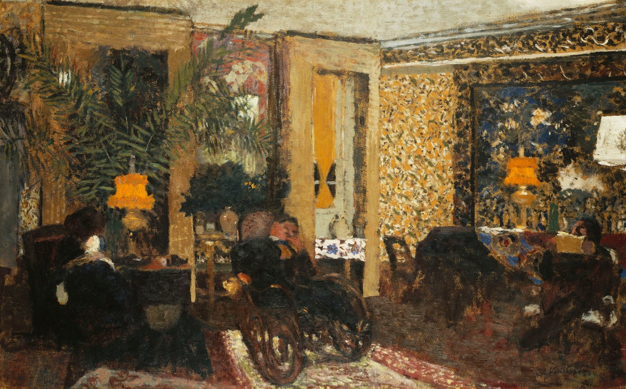 Pokój z trzema lampami, Rue St. Florentin; Salon z trzema lampami, Rue St. Florentin, 1899 autorstwa Edouard Vuillard