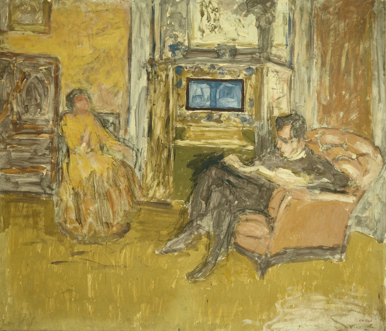 Studium do portretu pana, ok. 1916 autorstwa Edouard Vuillard