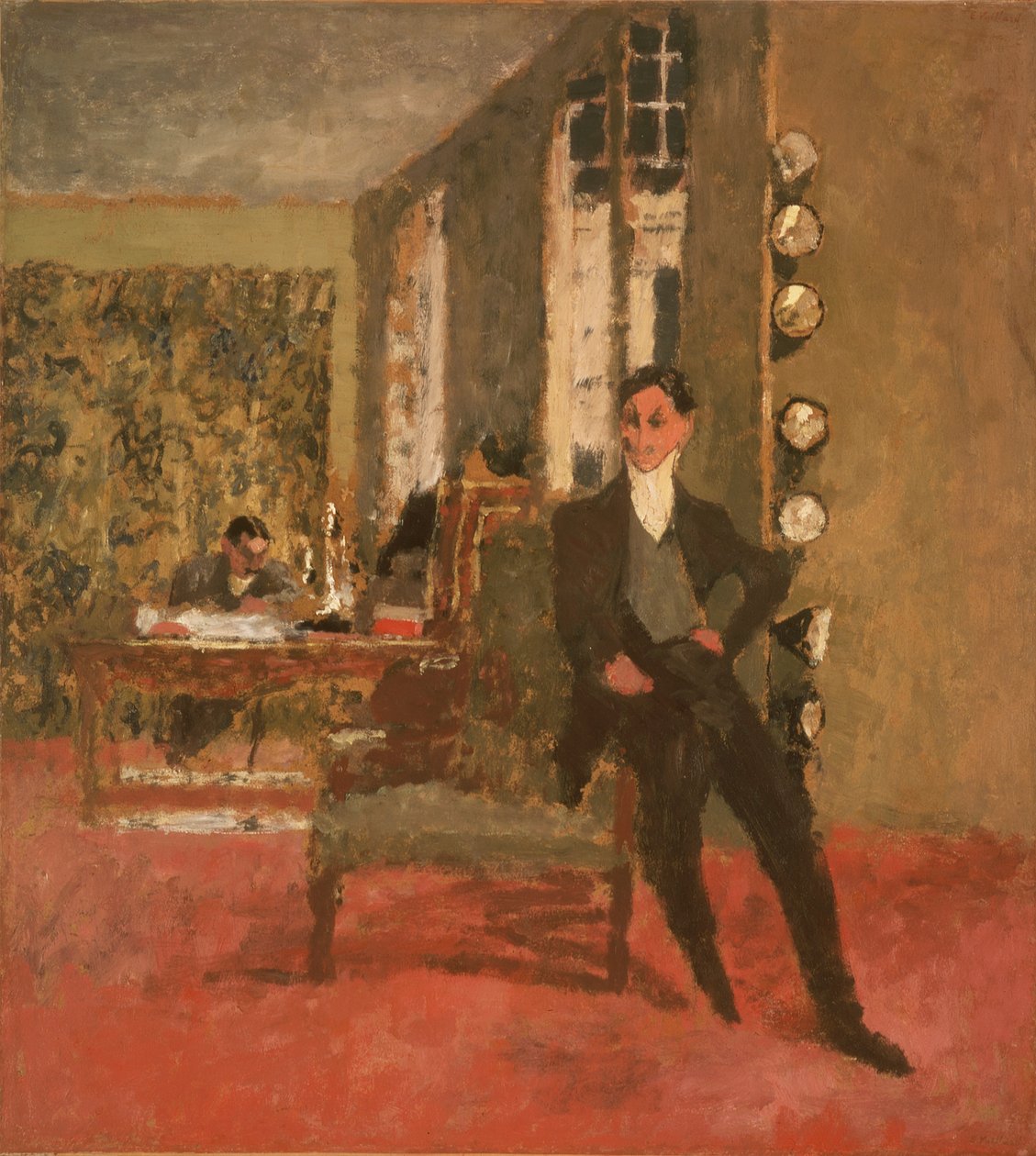 The Art Dealers (The Bernheim-Jeune Brothers) 1908 (olej na płycie, montaż na płótnie) autorstwa Edouard Vuillard