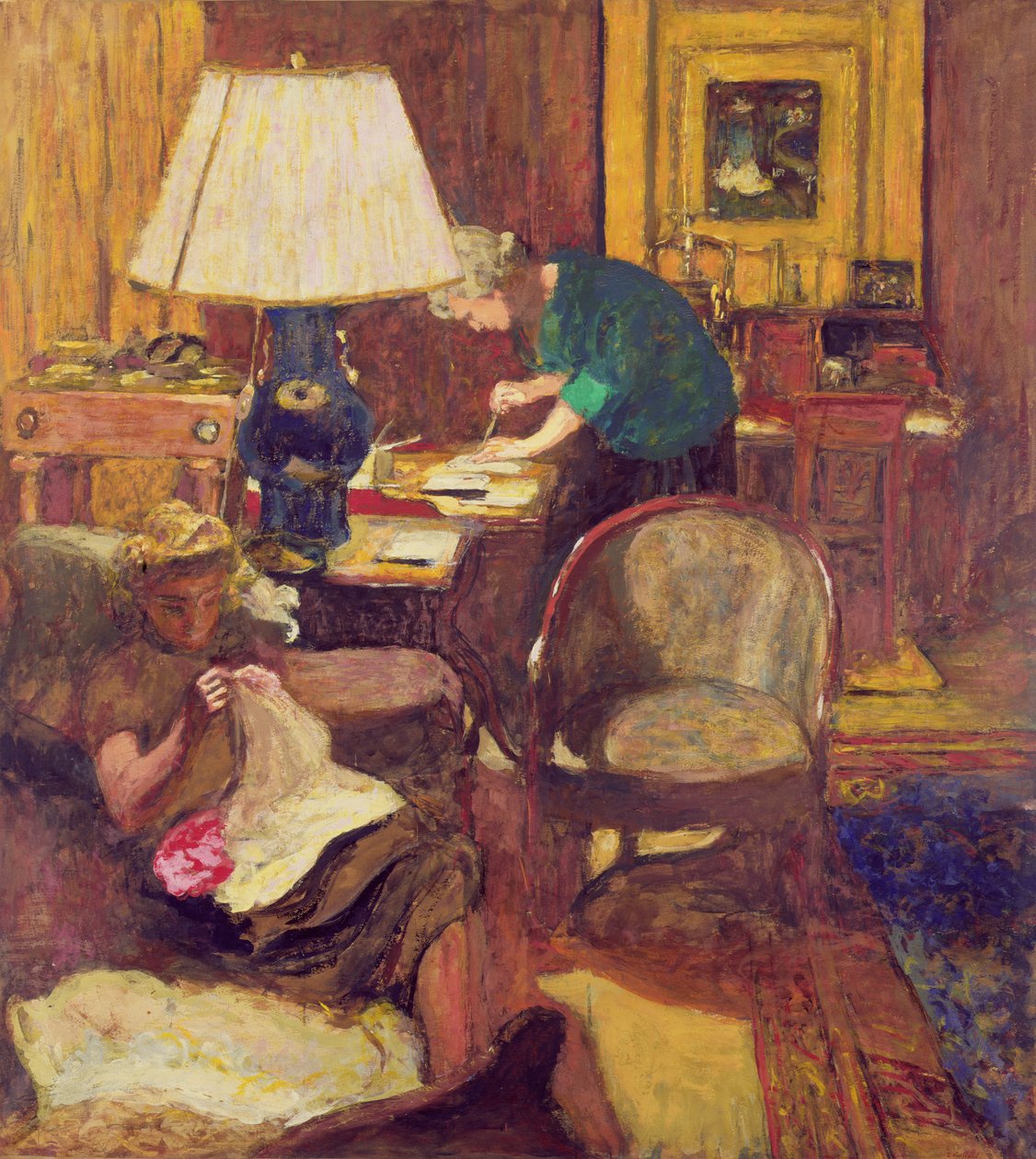 The Book Maker (olej na pokładzie) autorstwa Edouard Vuillard
