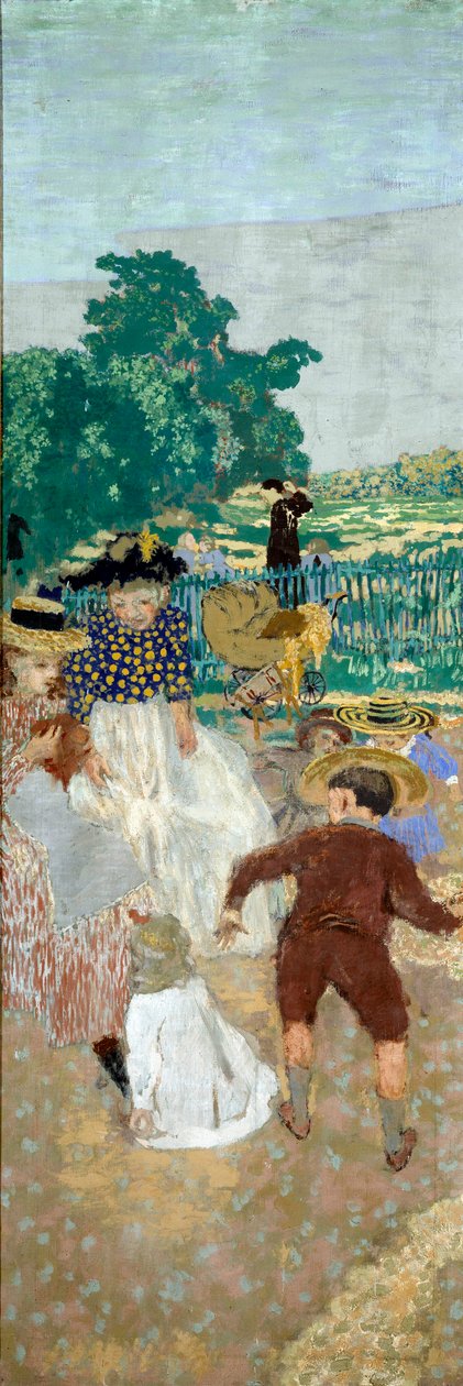 Ogrody publiczne: Pielęgniarki (po lewej) (detal tryptyku) autorstwa Edouard Vuillard