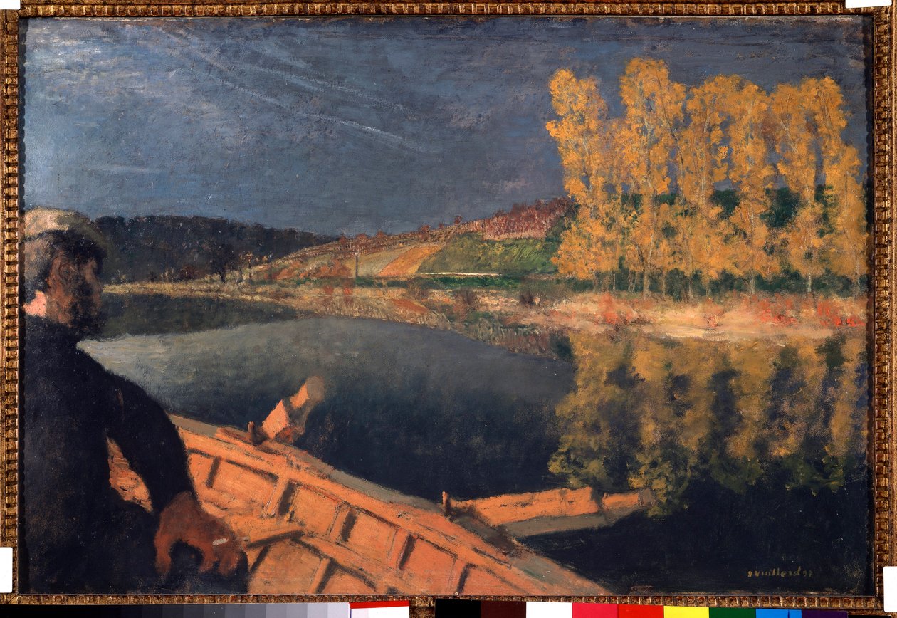 Przemytnik. Cipa (Xavier Cyprien) Godebski (1874-1937) nad rzeką Yonne autorstwa Edouard Vuillard