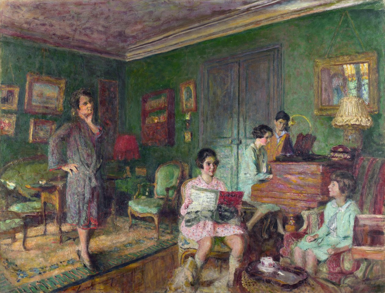 Vuillard, edouard (1868-1940) Madame Andre Wormser i jej dzieci Olej na płótnie 1927 National Gallery, Londyn 89,2x116,5 autorstwa Edouard Vuillard