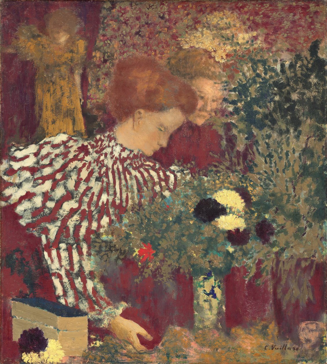 Kobieta w sukience w paski autorstwa Edouard Vuillard