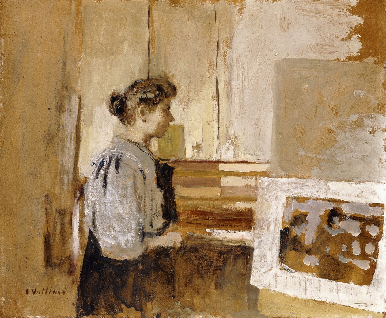 Kobieta w pracowni, ok. 1915 autorstwa Edouard Vuillard