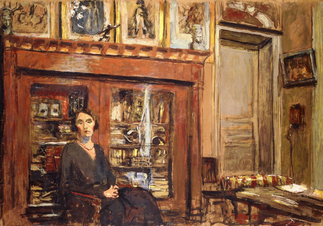 Kobieta we wnętrzu, ok. 1920 autorstwa Edouard Vuillard
