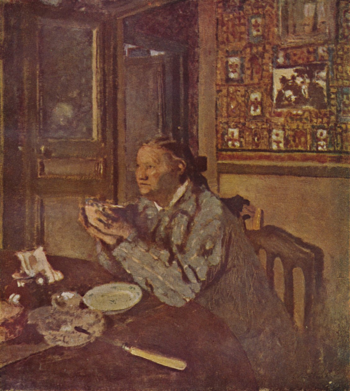 Kobieta z miską ok. 1897, ok. 1897, 1946 autorstwa Edouard Vuillard