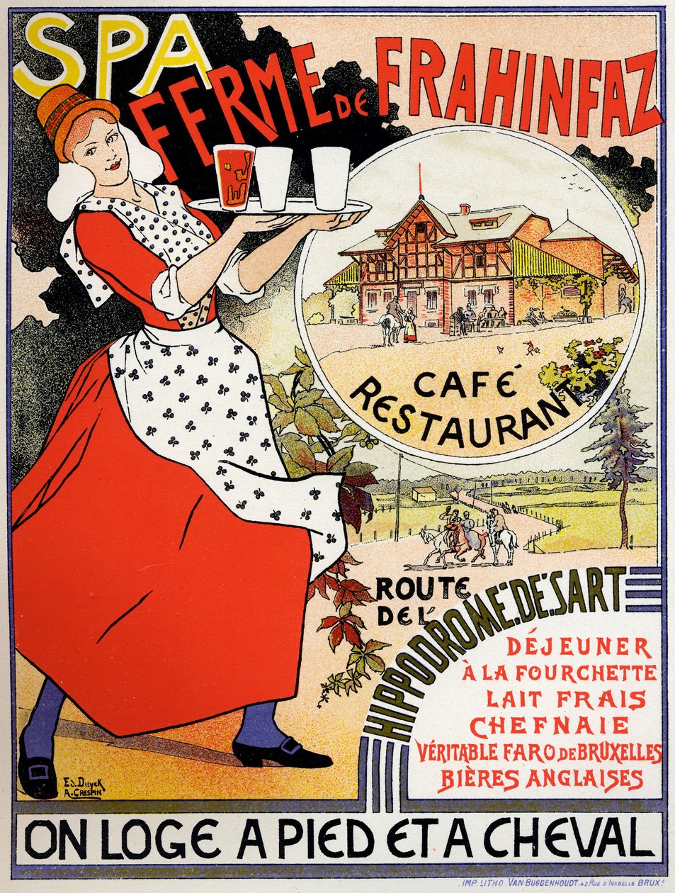 Reklama farmy Cafe Frahinfaz, ok. 1890 (plakat) autorstwa Edouard and Crespin Adolphe (1859 1944) Duyck