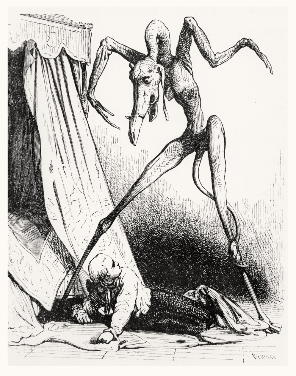 Ilustracja do Zakochanego Diabła, 1845 autorstwa Edouard de Beaumont