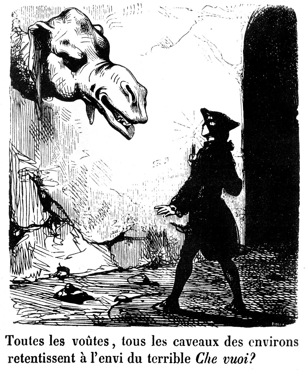 Ilustracja do powieści „Zakochany diabeł” Jacquesa Cazotte autorstwa Edouard de Beaumont