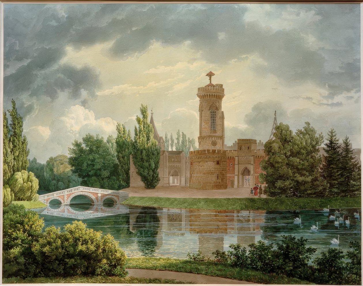 Franzensburg (zbudowany 1801-1836 za cesarza Franciszka I; arch.: Johann Ferdinand Hetzendorf von Hohenberg). autorstwa Eduard Gurk