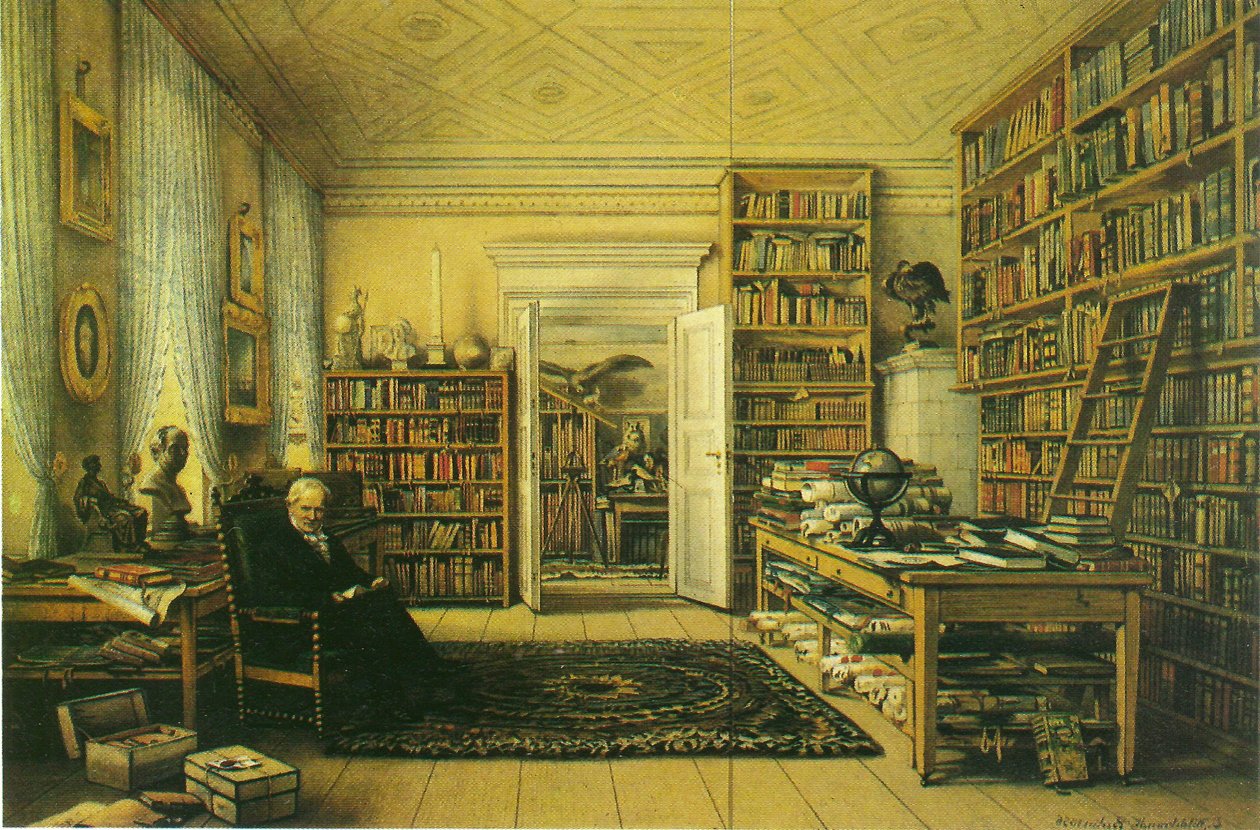 Gabinet Aleksandra von Humboldta autorstwa Eduard Hildebrandt