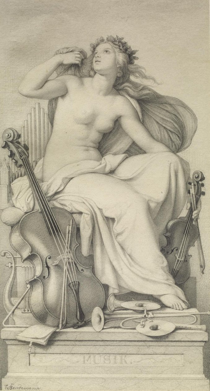 Alegoryczna figura muzyki autorstwa Eduard Bendemann