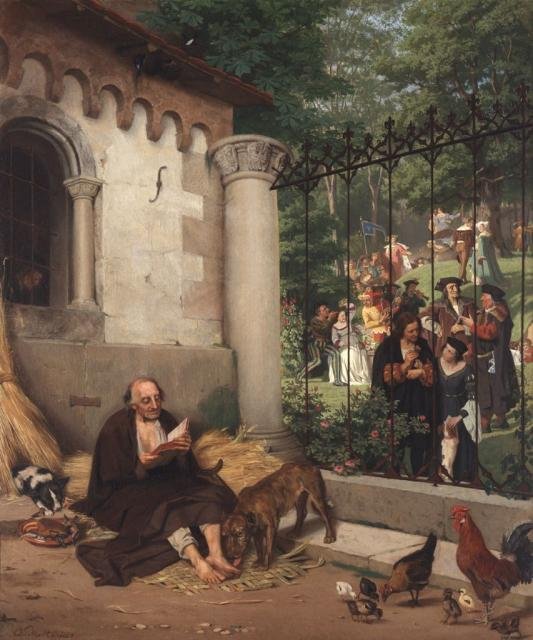 Łazarz i bogacz autorstwa Eduard Karl Franz von Gebhardt