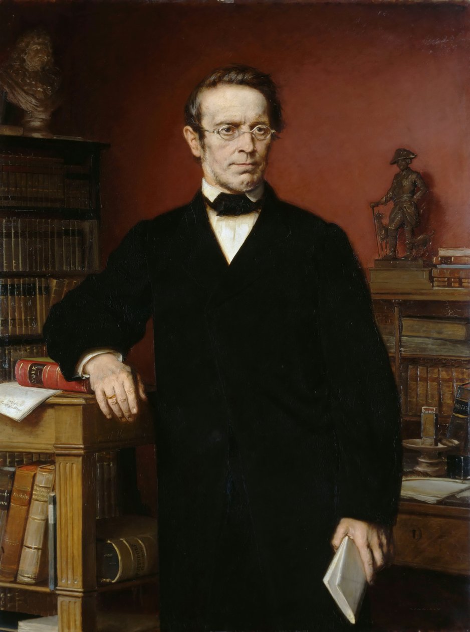 Portret Johanna Gustava Droysena 1808-1884, 1885. autorstwa Eduard Bendemann