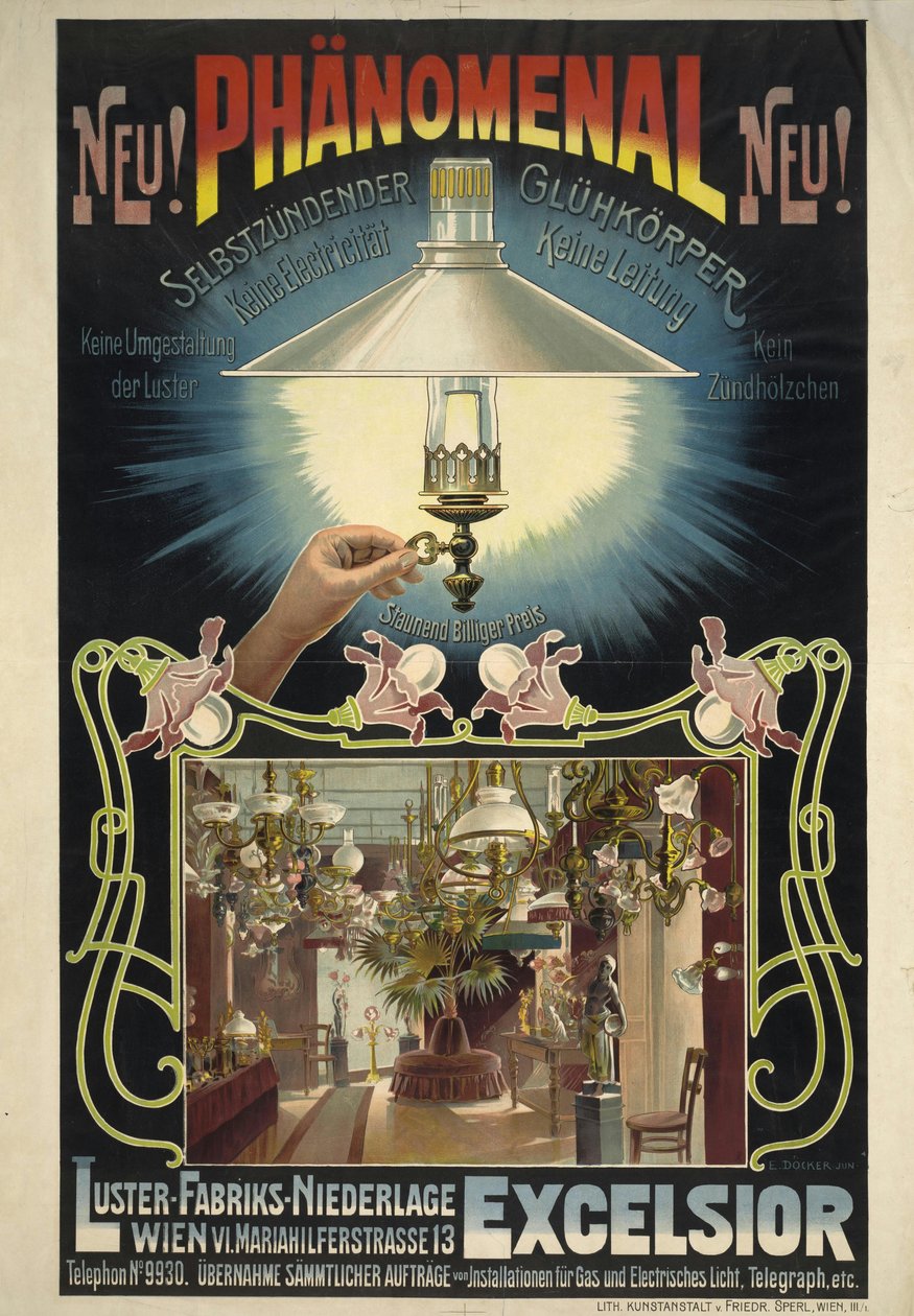 Wełna drzewna. Korpus żarowy samozapalny, ok. 1895-1900. autorstwa Eduard Döcker