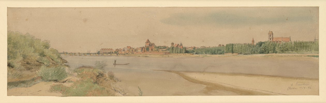 Widok Torunia z Wisłą autorstwa Eduard Gaertner