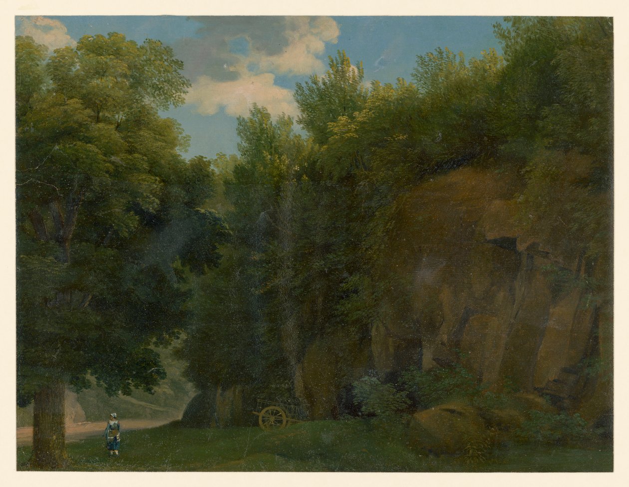 Zalesiona formacja skalna autorstwa Eduard Gaertner