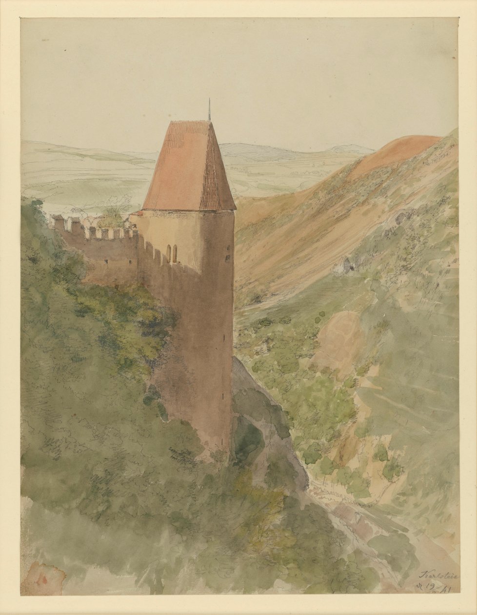 Zamek Karlstein w Czechach autorstwa Eduard Gaertner