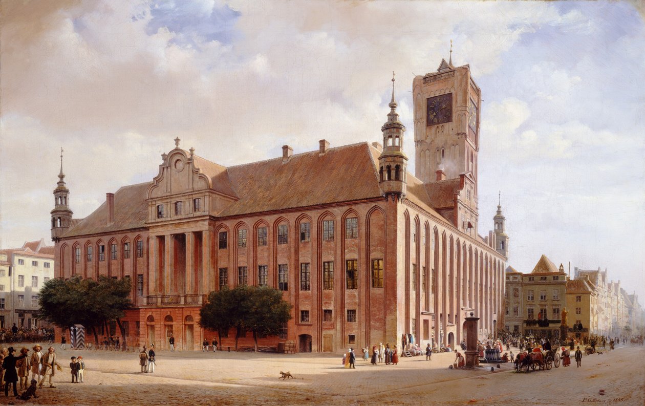 Ratusz w Cierniu, 1848 r. autorstwa Eduard Gaertner