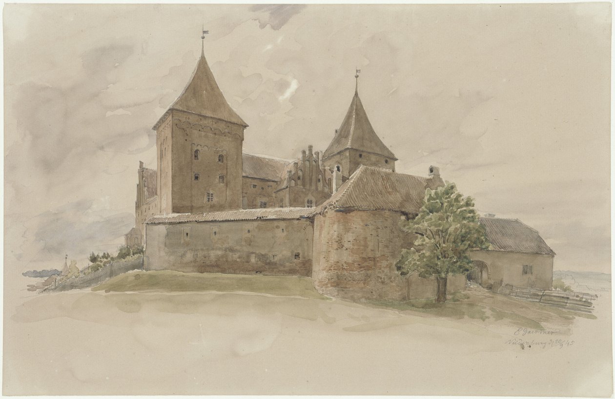 Zamek w Nidzicy autorstwa Eduard Gaertner