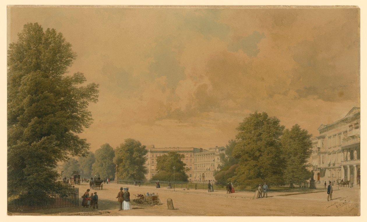 Plac Lipski w Berlinie autorstwa Eduard Gaertner