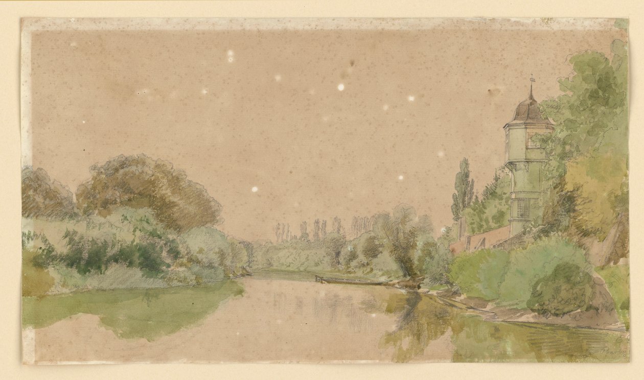 Łaba pod Barby autorstwa Eduard Gaertner