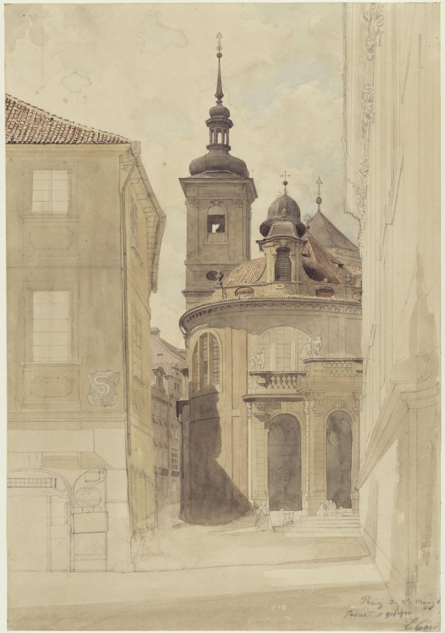Kościół jezuitów w Pradze autorstwa Eduard Gaertner
