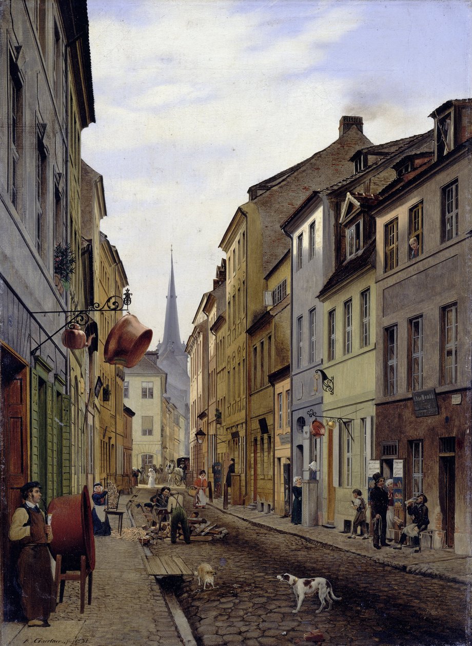 Ulica Parochialstraße w Berlinie autorstwa Eduard Gaertner