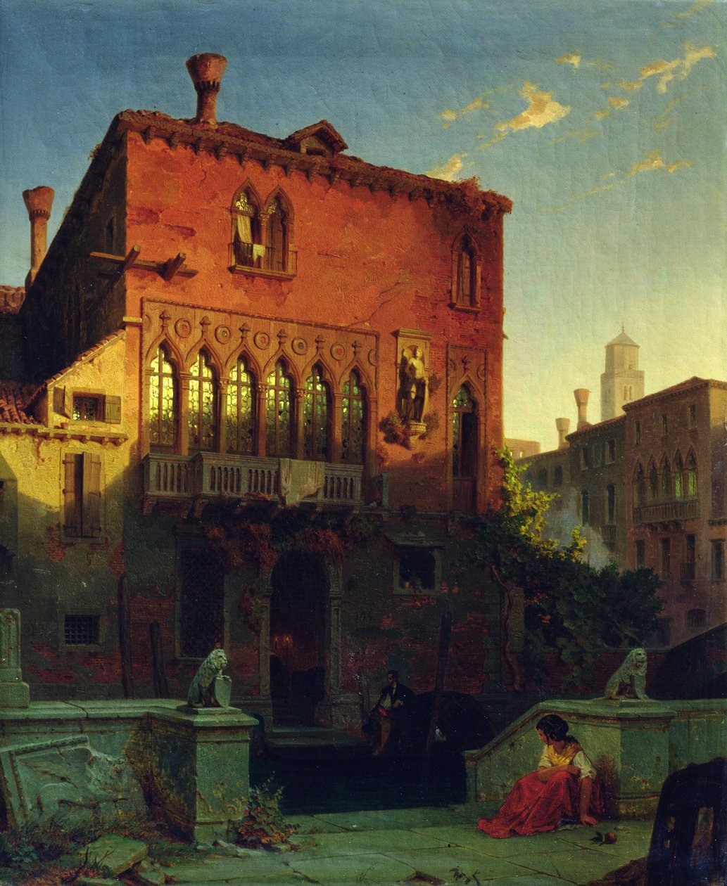Dom Otella, Moore w Wenecji, 1856 autorstwa Eduard Gerhardt