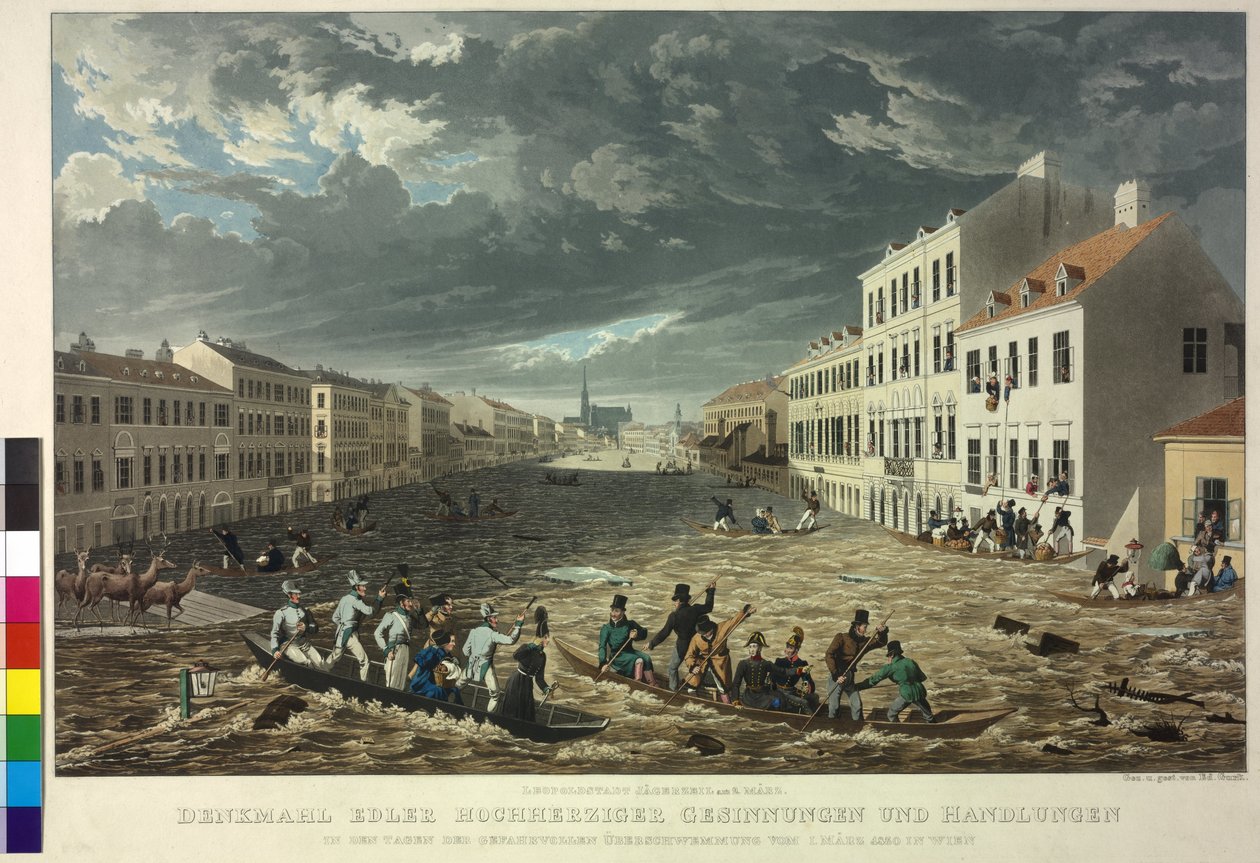 1830 powódź w Wiedniu autorstwa Eduard Gurk