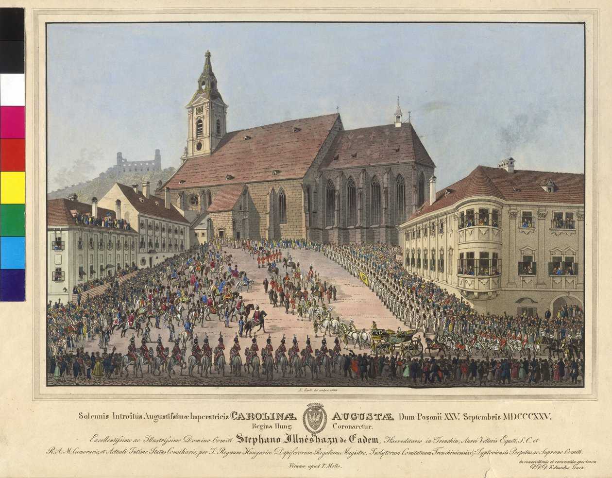 Koronacja cesarzowej Karoliny Augusty na królową Węgier 25 września 1825 r. w Bratysławie. września 1825 r. w Bratysławie autorstwa Eduard Gurk