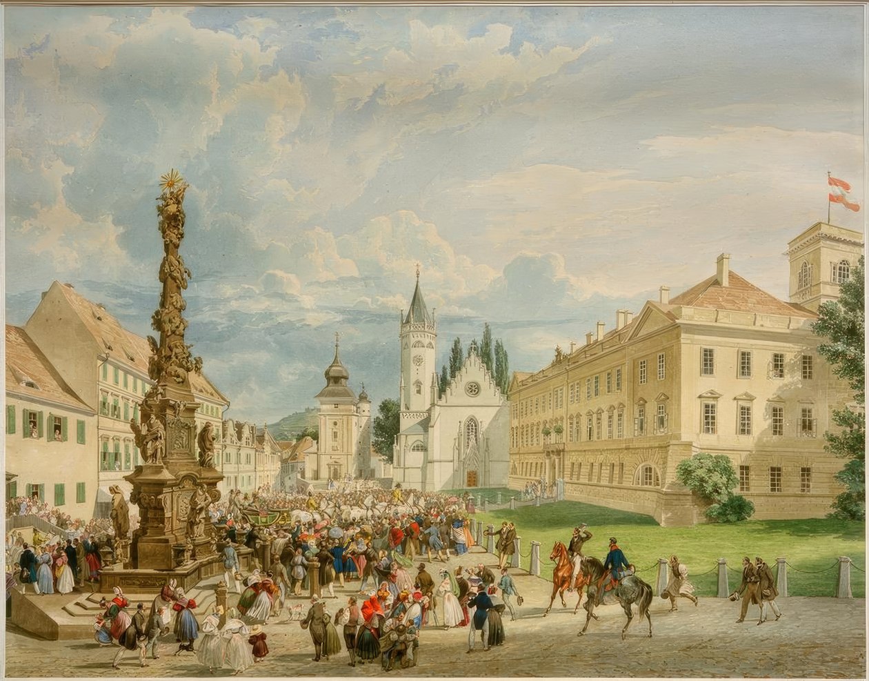 Europa / Polityka sojuszu / Spotkanie monarchów w Teplicach / Teplice, wrzesień 1835 (spotkanie cesarza Ferdynanda I autorstwa Eduard Gurk