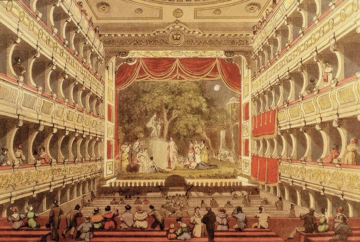 Teatr dworski KK obok zamku autorstwa Eduard Gurk