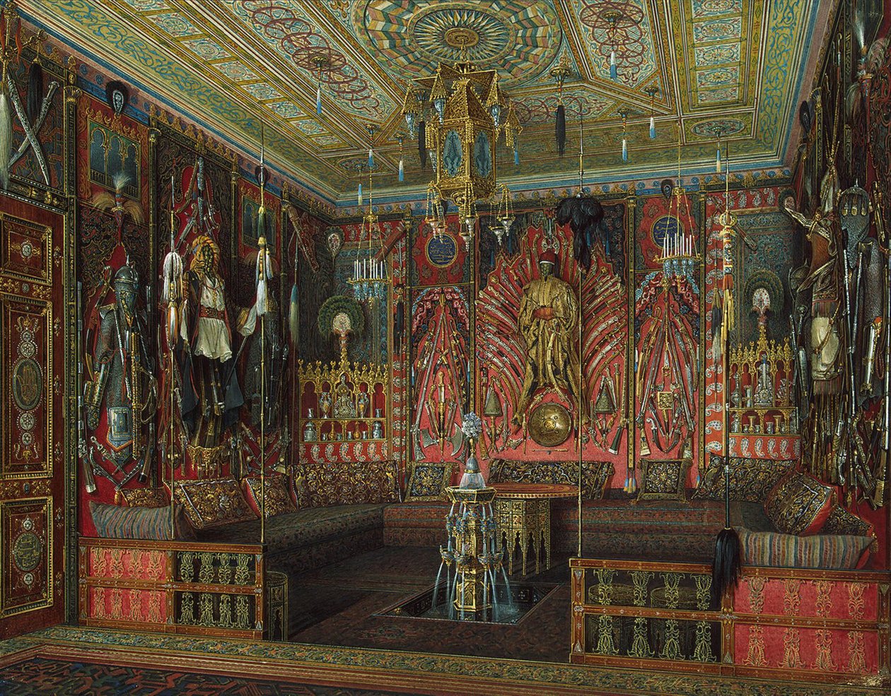 Sala Turecka w pałacu Katarzyny w Carskim Siole, poł. autorstwa Eduard Hau