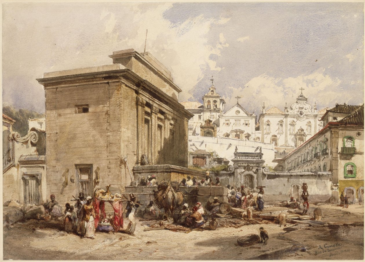 Fontanna w Rio de Janeiro autorstwa Eduard Hildebrandt