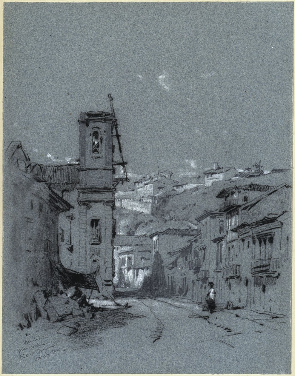 Ulica Misericordia w Rio de Janeiro autorstwa Eduard Hildebrandt